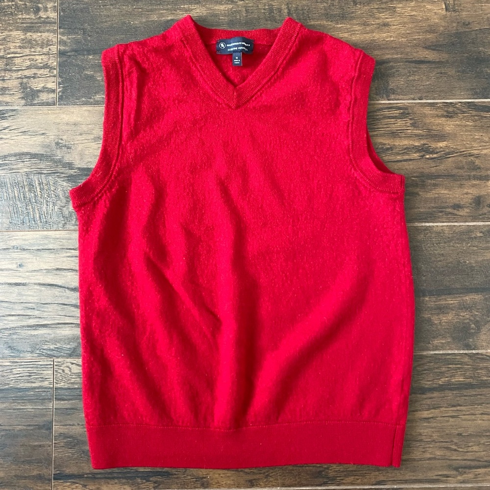merino wool vest hart schaffner size M red